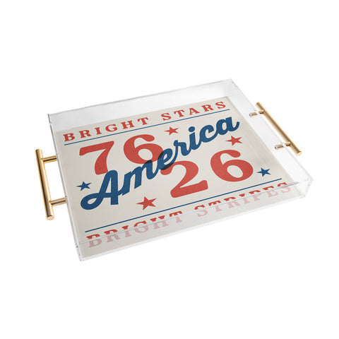 DENY Designs Bright Stars Bright Stripes Acrylic Tray
