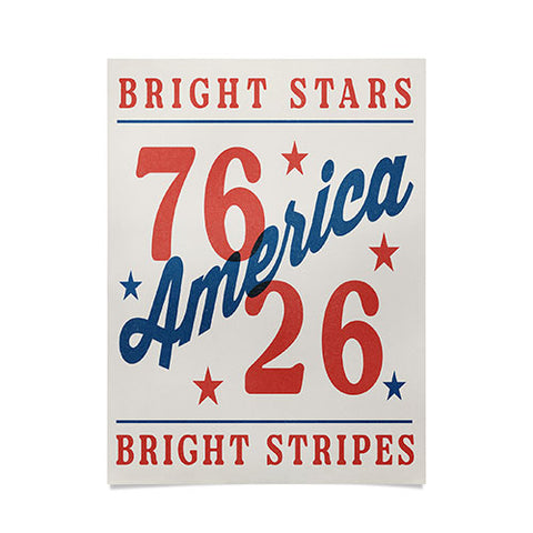DENY Designs Bright Stars Bright Stripes Poster