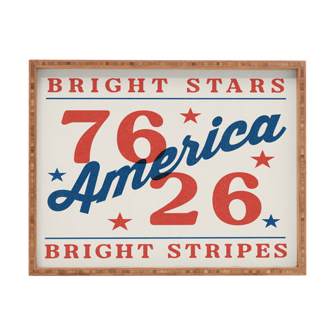 DENY Designs Bright Stars Bright Stripes Rectangular Tray