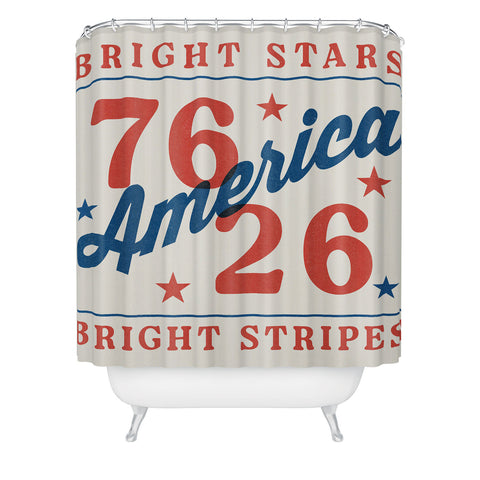 DENY Designs Bright Stars Bright Stripes Shower Curtain