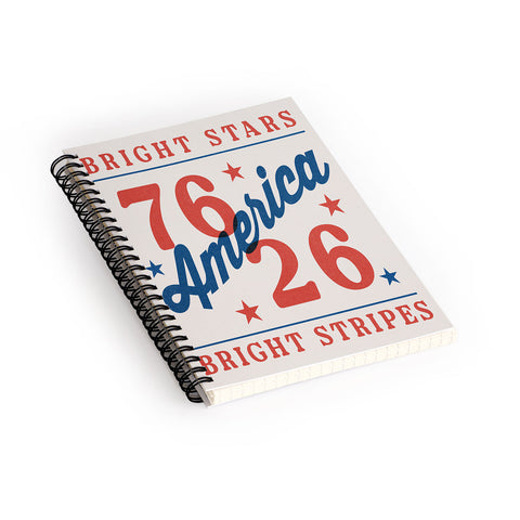 DENY Designs Bright Stars Bright Stripes Spiral Notebook