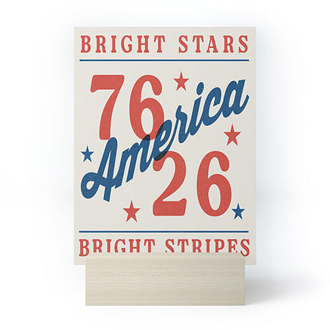 DENY Designs Bright Stars Bright Stripes Mini Art Print