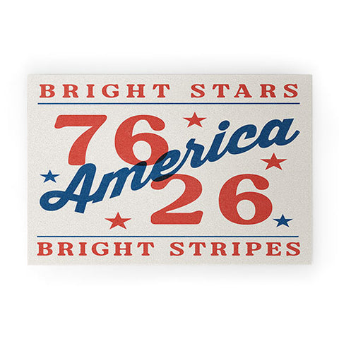 DENY Designs Bright Stars Bright Stripes Welcome Mat