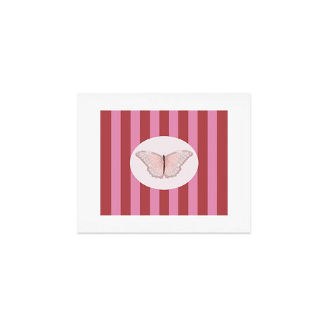 DENY Designs butterfly stripes Art Print