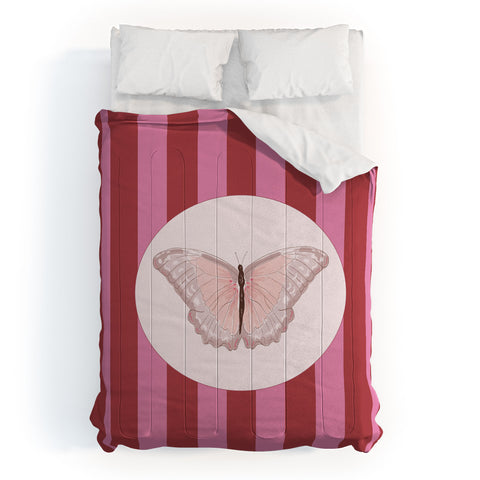 DENY Designs butterfly stripes Comforter