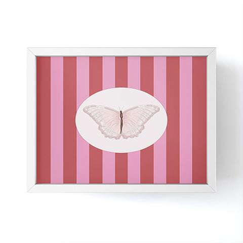 DENY Designs butterfly stripes Framed Mini Art Print