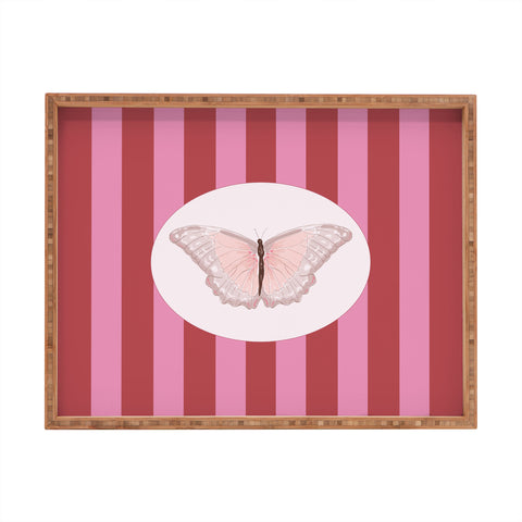 DENY Designs butterfly stripes Rectangular Tray