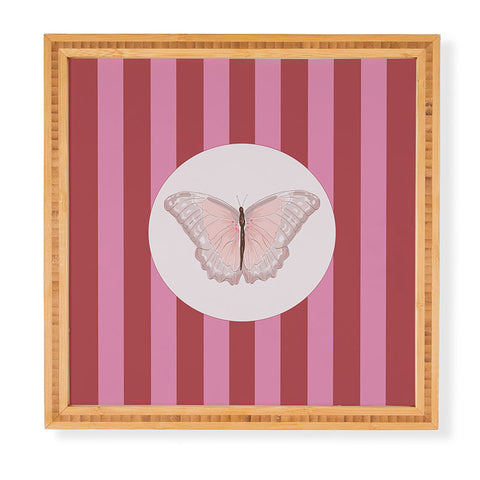 DENY Designs butterfly stripes Framed Wall Art