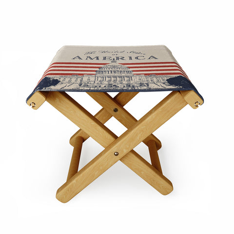 DENY Designs Capitol Building Folding Stool