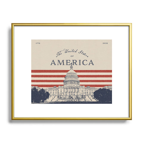 DENY Designs Capitol Building Metal Framed Art Print