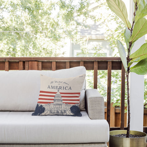 DENY Designs Capitol Building Outdoor Throw Pillow