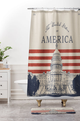 DENY Designs Capitol Building Shower Curtain And Mat