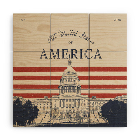 DENY Designs Capitol Building Wood Wall Mural