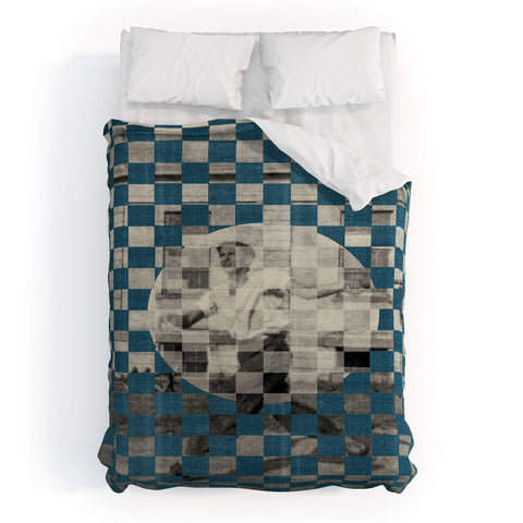 DENY Designs Checker Collage Duvet Cover
