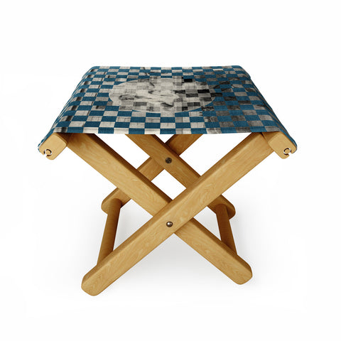 DENY Designs Checker Collage Folding Stool