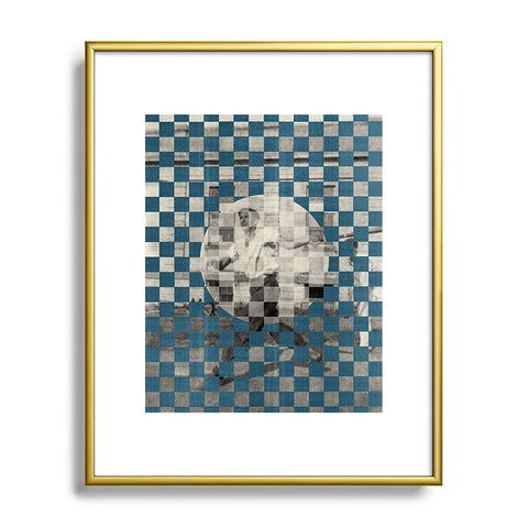 DENY Designs Checker Collage Metal Framed Art Print