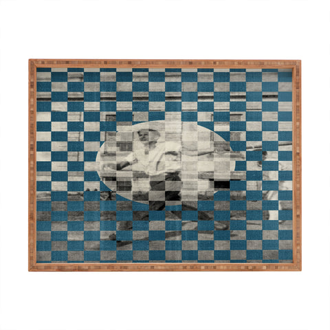 DENY Designs Checker Collage Rectangular Tray
