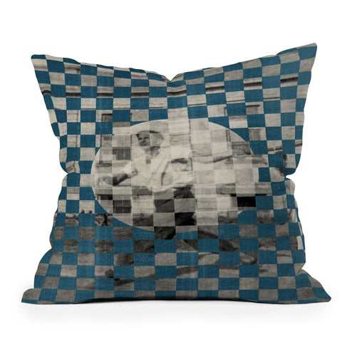 DENY Designs Checker Collage Throw Pillow