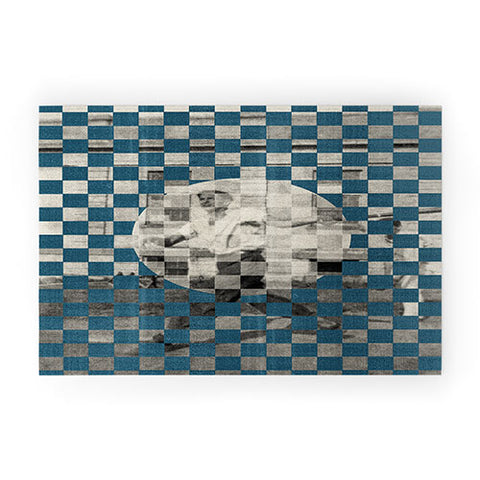 DENY Designs Checker Collage Welcome Mat