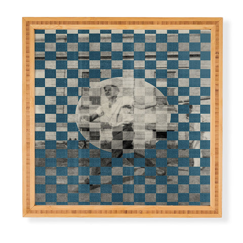 DENY Designs Checker Collage Framed Wall Art