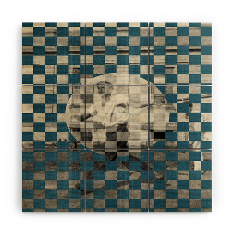 DENY Designs Checker Collage Wood Wall Mural