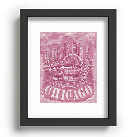 DENY Designs Chicago Landmarks in Blush Recessed Framing Rectangle