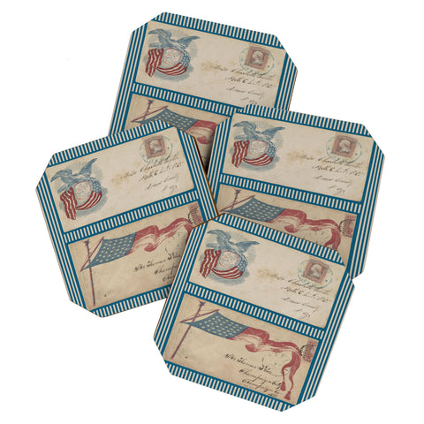 DENY Designs Civil War Envelopes Coaster Set