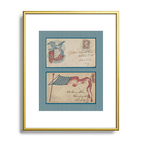 DENY Designs Civil War Envelopes Metal Framed Art Print