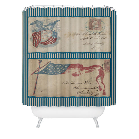 DENY Designs Civil War Envelopes Shower Curtain