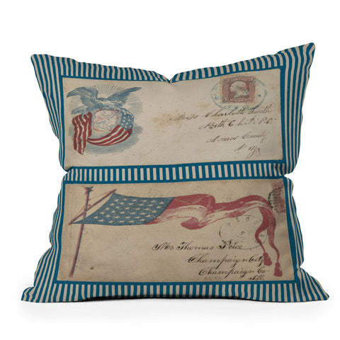 DENY Designs Civil War Envelopes Throw Pillow