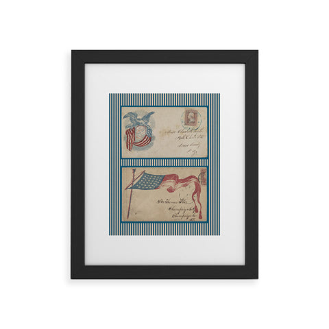 DENY Designs Civil War Envelopes Framed Art Print