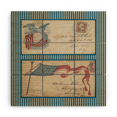 DENY Designs Civil War Envelopes Wood Wall Mural