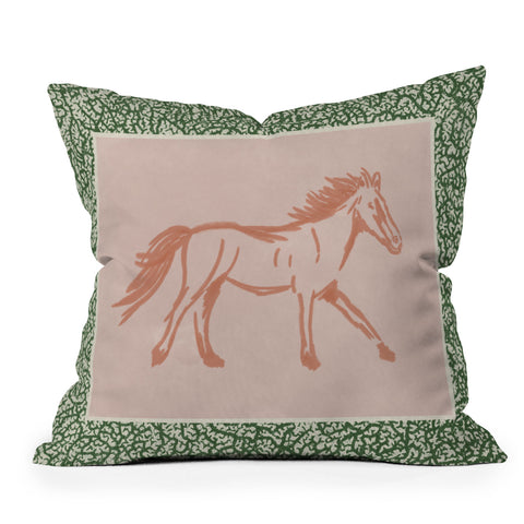 DENY Designs country horse 2 Outdoor Throw Pillow