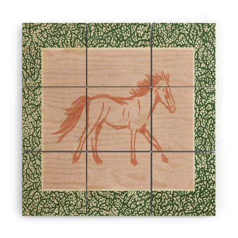 DENY Designs country horse 2 Wood Wall Mural
