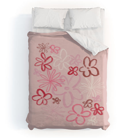 DENY Designs daisy pinks Duvet Cover