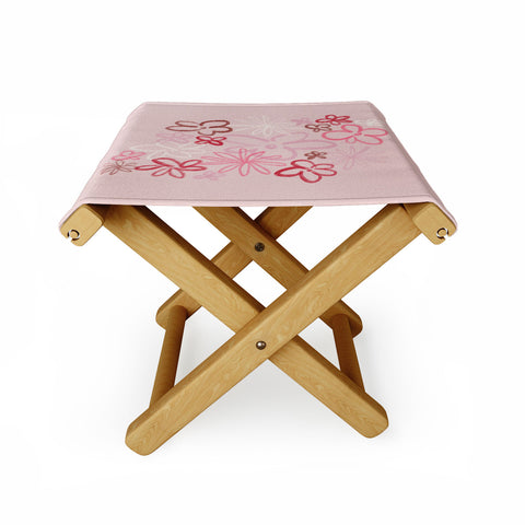DENY Designs daisy pinks Folding Stool
