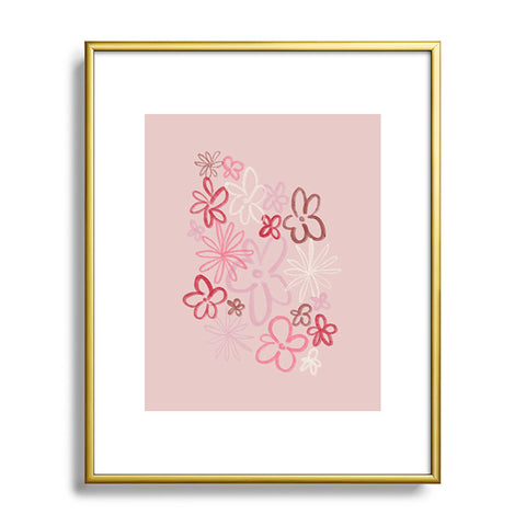 DENY Designs daisy pinks Metal Framed Art Print