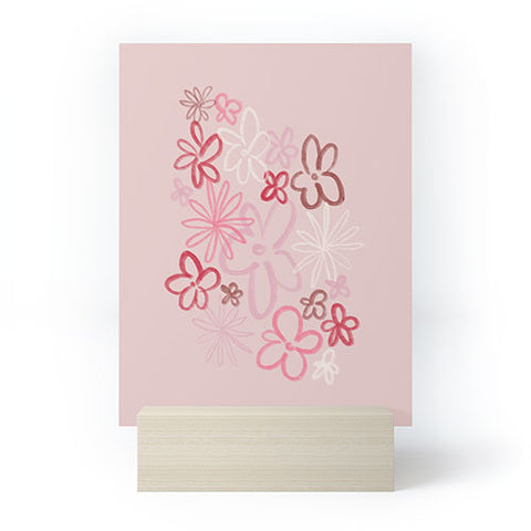 DENY Designs daisy pinks Mini Art Print