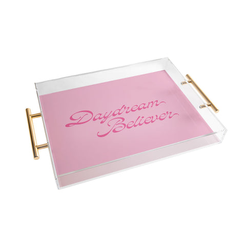 DENY Designs Daydream Believer Pink Acrylic Tray