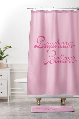 DENY Designs Daydream Believer Pink Shower Curtain And Mat