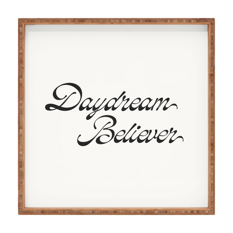 DENY Designs Daydream Believer W and B Square Tray