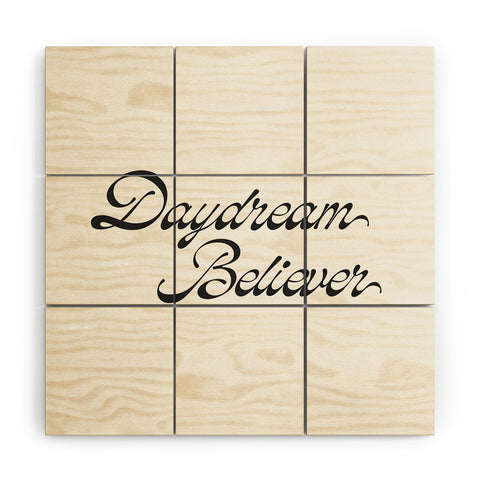 DENY Designs Daydream Believer W and B Wood Wall Mural