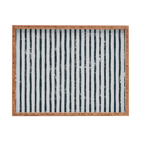 DENY Designs Distressed Chunky Stripe Rectangular Tray