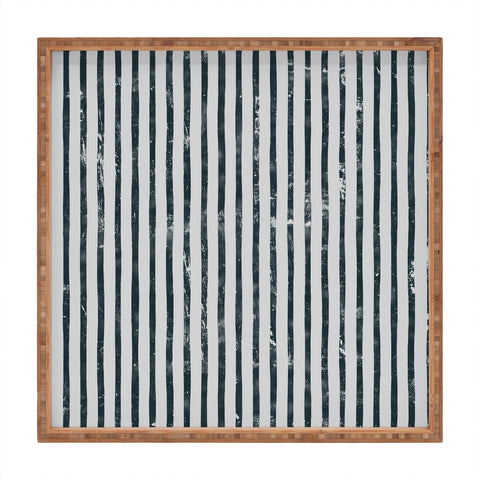 DENY Designs Distressed Chunky Stripe Square Tray