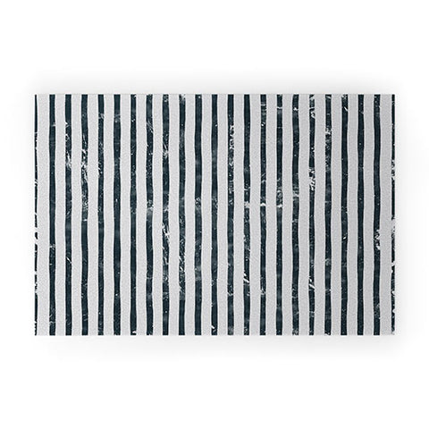 DENY Designs Distressed Chunky Stripe Welcome Mat