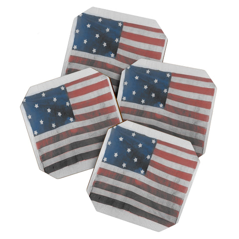 DENY Designs Flag Attributed to Elizabeth Schuyler Hamilton Coaster Set