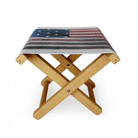 DENY Designs Flag Attributed to Elizabeth Schuyler Hamilton Folding Stool