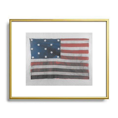 DENY Designs Flag Attributed to Elizabeth Schuyler Hamilton Metal Framed Art Print