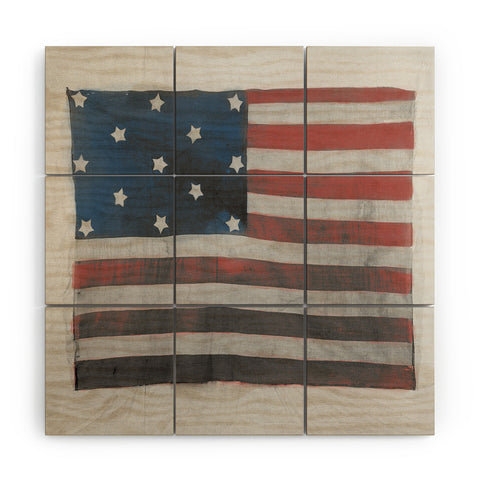 DENY Designs Flag Attributed to Elizabeth Schuyler Hamilton Wood Wall Mural
