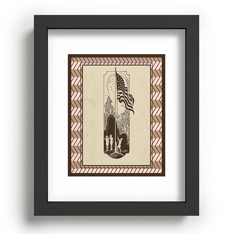 DENY Designs Flag Raisers Striped Square Recessed Framing Rectangle